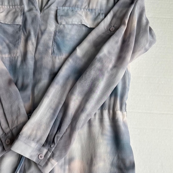 Rebecca Taylor Blue Tie Dye Mini Dress - Picture 6 of 11
